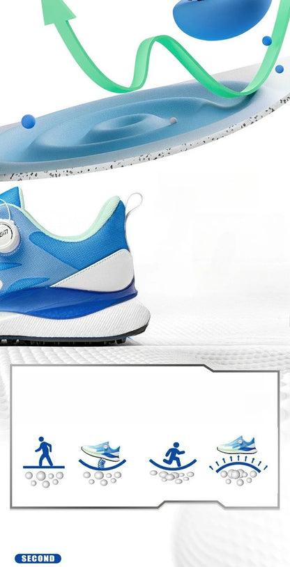 PGM Men Golf Shoes Ultra Soft Sole Knob Shoelaces Breathable Anti Slip Outdoor Sports Sneakers XZ412