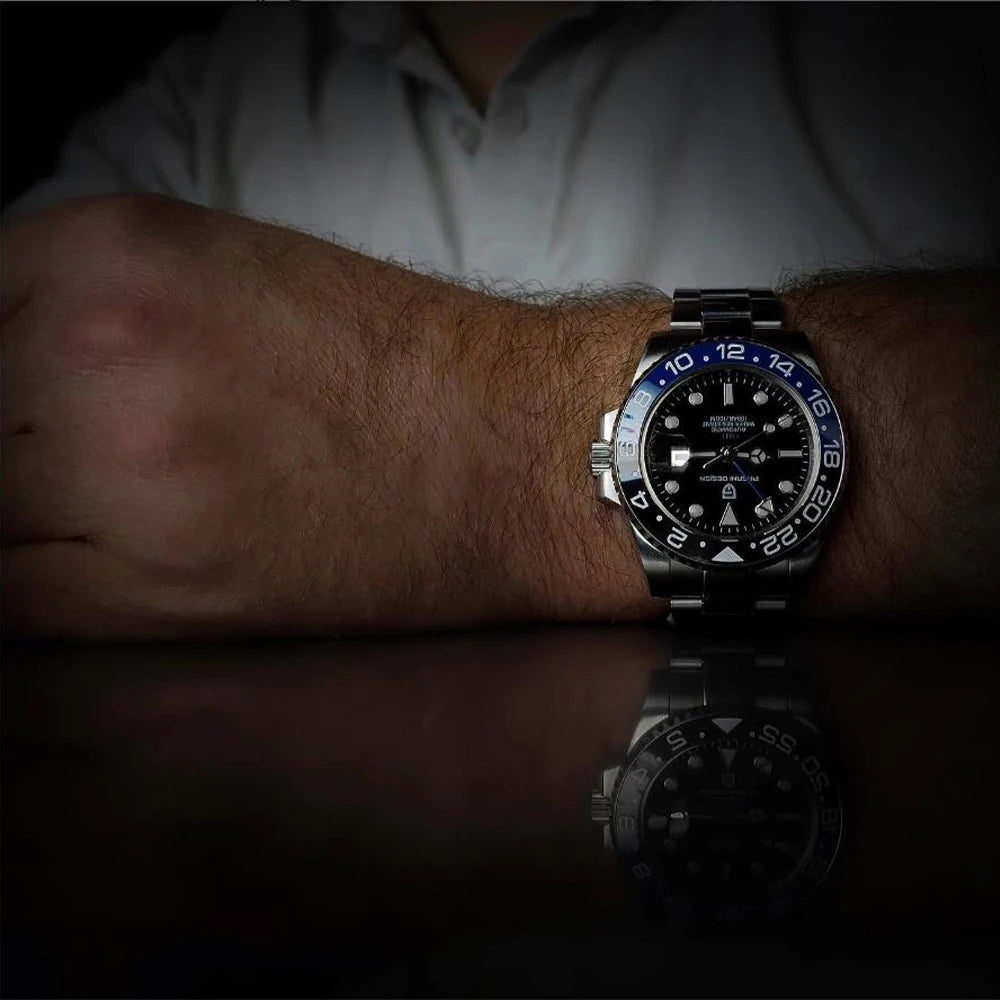 2026 Nuovo PAGANI DESIGN Orologio meccanico di lusso da uomo in acciaio inossidabile GMT Top Brand Vetro zaffiro Orologio da uomo