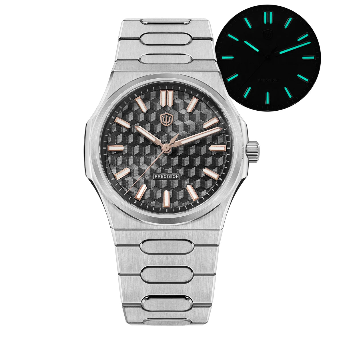 Watchdives WD0016 Super Black Men's Watch Ultra Light-Absorbing Dial VH31/VH60 Sweep Second Quartz Movement Stainless Steel Watch