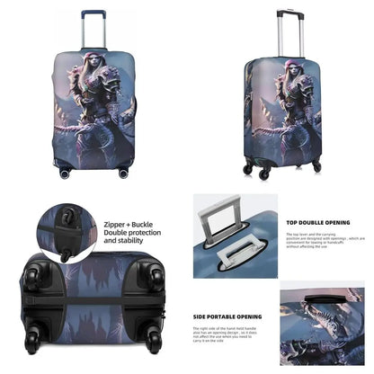World Of Warcraft Sylvanas Windrunner Suitcase Cover Flight Fun Luggage Supplies Cruise Trip Protection