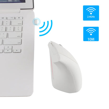 Nuevo ratón vertical inalámbrico 2.4GHz con DPI ajustable, óptico, ergonómico para la muñeca, con retroiluminación gaming, para portátil, tablet, Mac e iPad