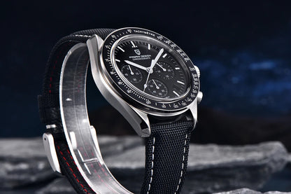 Relógio PAGANI DESIGN Moon – Cronógrafo de quartzo de luxo para homem, estilo desportivo, vidro de safira com tratamento antirreflexo, mostrador luminescente