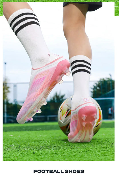 New Men Football Boots ComfortableSoccer Shoes Match Training Boys Non Slip Long Spikes Breathable Adult Cleats Outdoor Sport