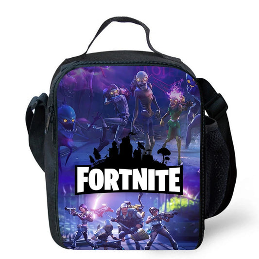 Cute Cartoon Lunch Bag Insulated Thermal Food Container Leakproof Reusable Fortnite Lunch Cooler Bag for Kids Student