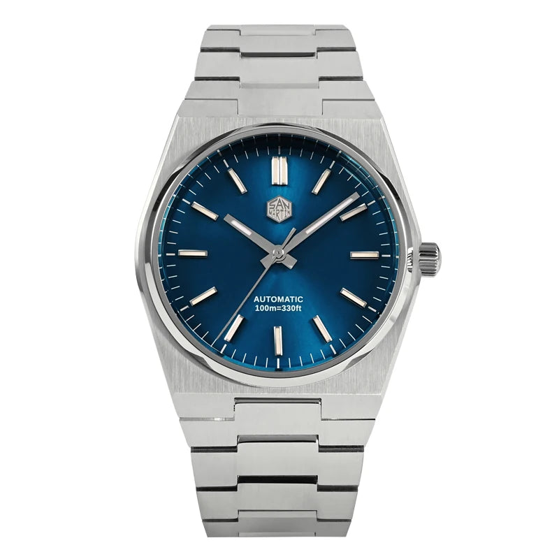 San Martin Reloj clásico para hombre 40mm Miyota 9015 reloj de vestir de lujo automático mecánico con pulsera de liberación rápida SN0023