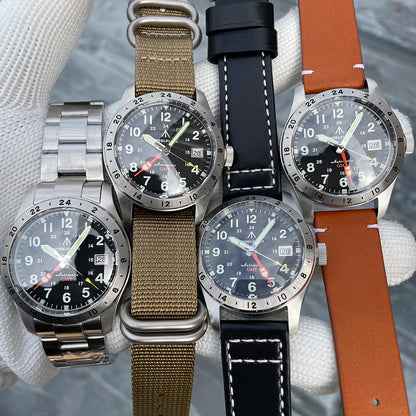 Relógio de pulso mecânico STEELFLIER Official SF792 GMT, movimento NH34, luminescência Super BGW9 C3, resistente à água até 200M, relógio de mergulho de luxo para homem