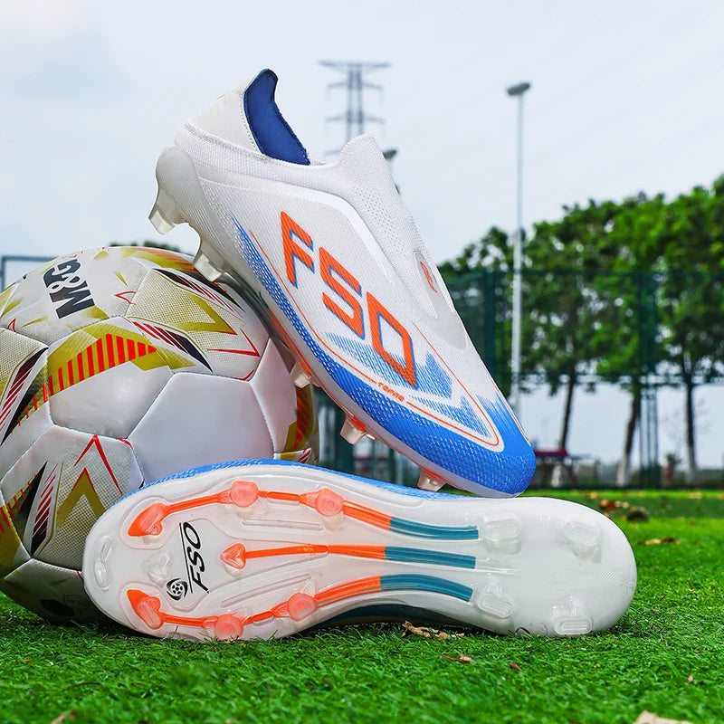 New Men Soccer Shoes Hot-selling Grass Cleats High-quality Match Outdoor Football Boots Non-Slip Boys Sneakers High-top Light