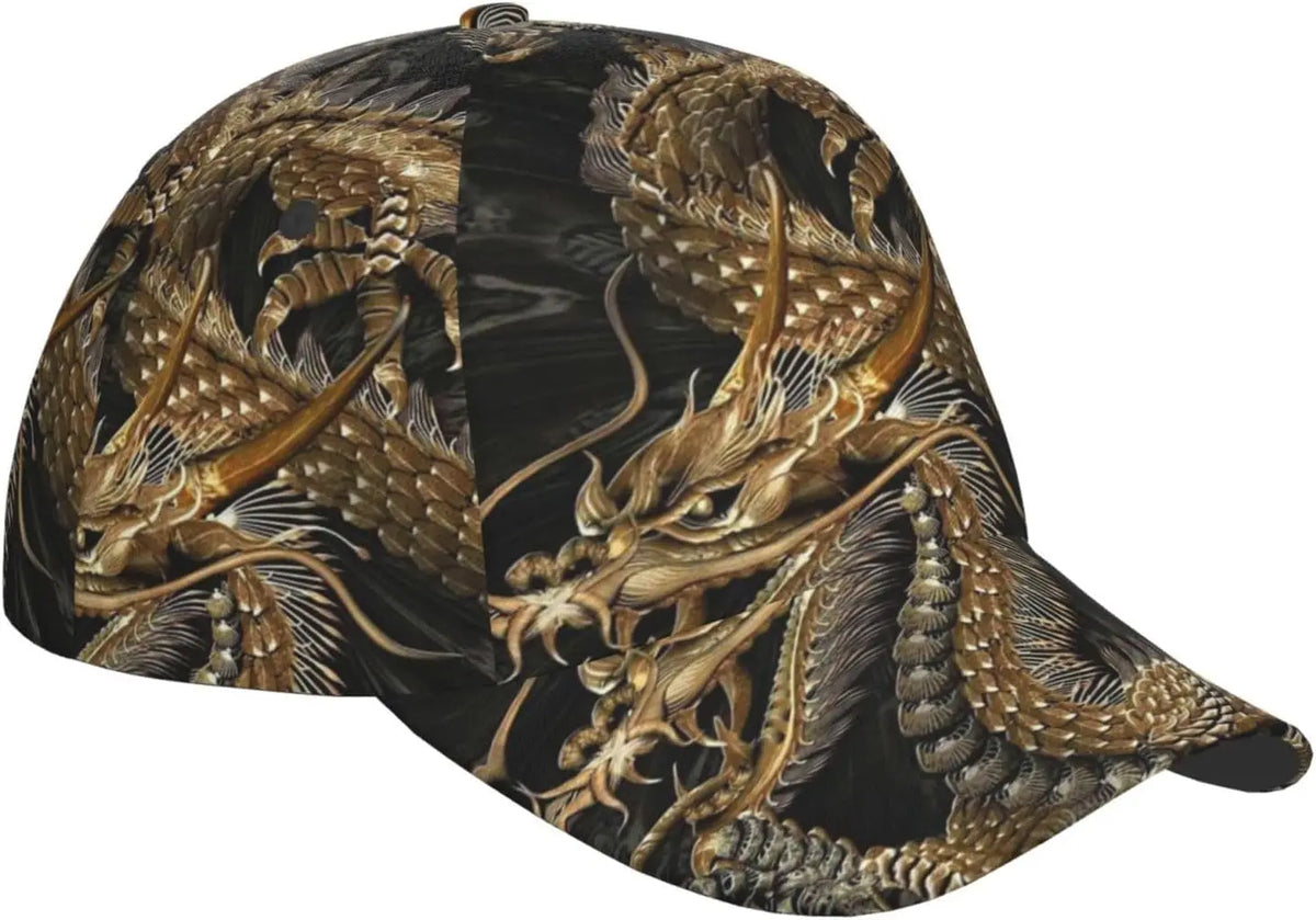 Casquette Snapback Dragon - Casquettes de baseball pour hommes - Casquette de soleil pour hommes - Casquette Trucker ajustable et tendance pour femmes et hommes