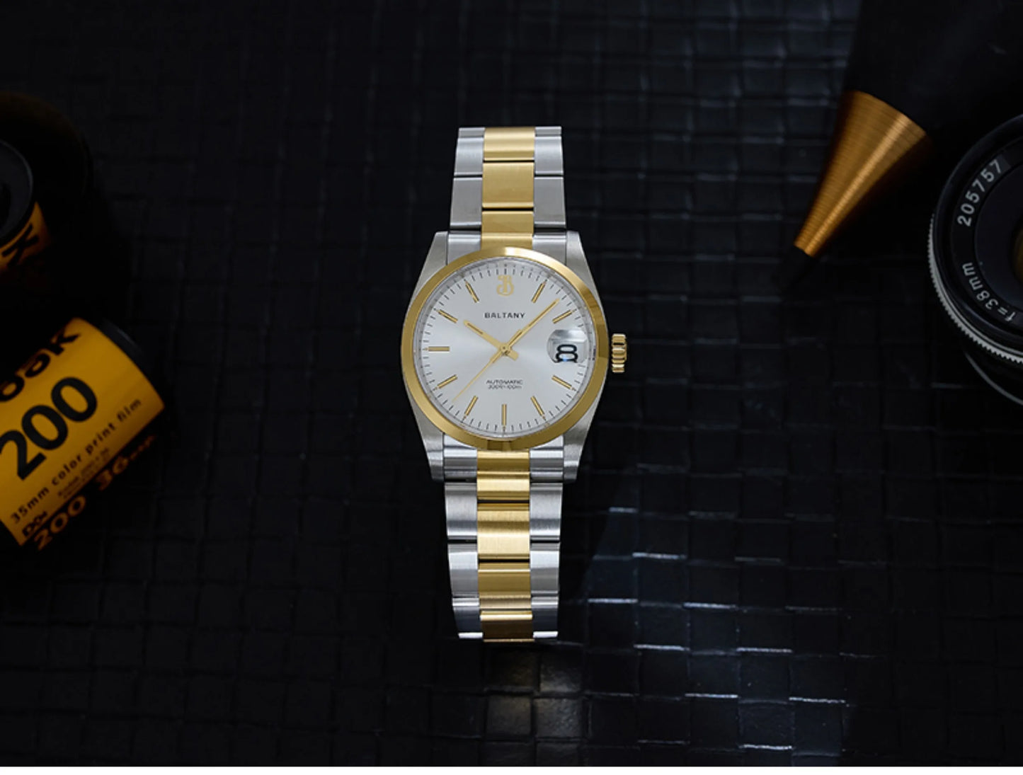Baltany Men Automatic Watch 36MM Mechaical Wristwatch Bubble Sapphire 10ATM Waterproof C3 Luminous NH35