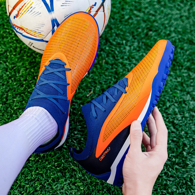 Botas de fútbol TF para hombre, zapatillas resistentes para cancha Society, transpirables para adulto, calzado masculino de fútbol para entrenamiento, alta calidad, con tacos