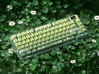 Womier SK80 Green 75% Keyboard with Color OLED Display Mechanical Gaming Keyboard Gasket Mounted RGB Hot Swap Custom Keyboard