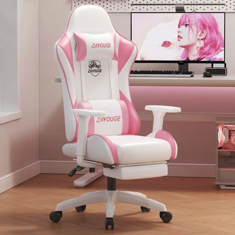 Cadeira de Escritório Gaming Reclinável AOLIVIYA para Computador em Casa, Rotativa, com Elevação, Encosto e Apoio para Pés, para Cybercafé e E-Sports