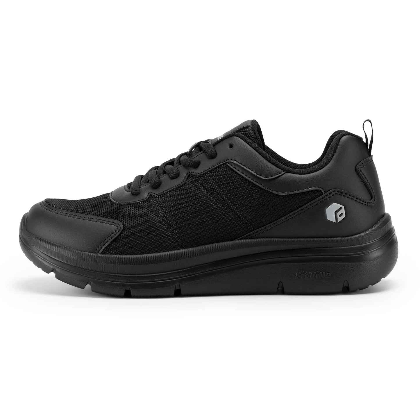 Scarpe da camminata FitVille da uomo, larghezza ampia, massima ammortizzazione, sneakers sportive leggere per alleviare il dolore da fascite plantare