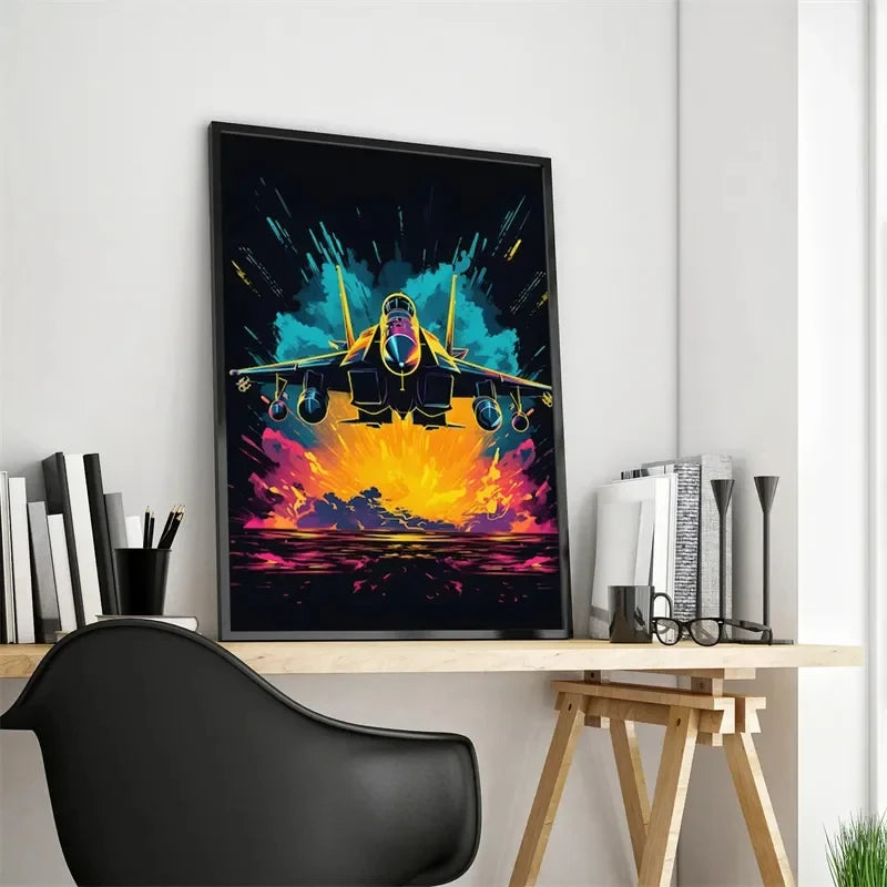 Pop Neon Video Game Character Poster Gamepad Headphones Football Basketball Canvas Print Wall Art Decor Gaming Room Decoration