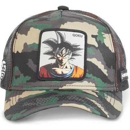 Dragon Ball Buu Goku-kasket – sommerrejse-kasket med skygge til mænd, broderet, hiphop-stil, solskærm, justerbar trucker-meshkasket