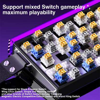 AULA HERO68 HE Tastiera con switch magnetici, Rapid Trigger, polling rate 8K, tastiera da gaming eSports RGB cablata meccanica