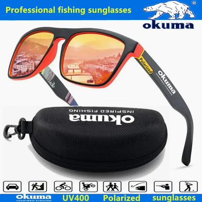 Okuma Polarized Sunglasses UV400 for Men and Women Outdoor Hunting, Fishing, Driving Bicycles, Sunglasses Optional Box