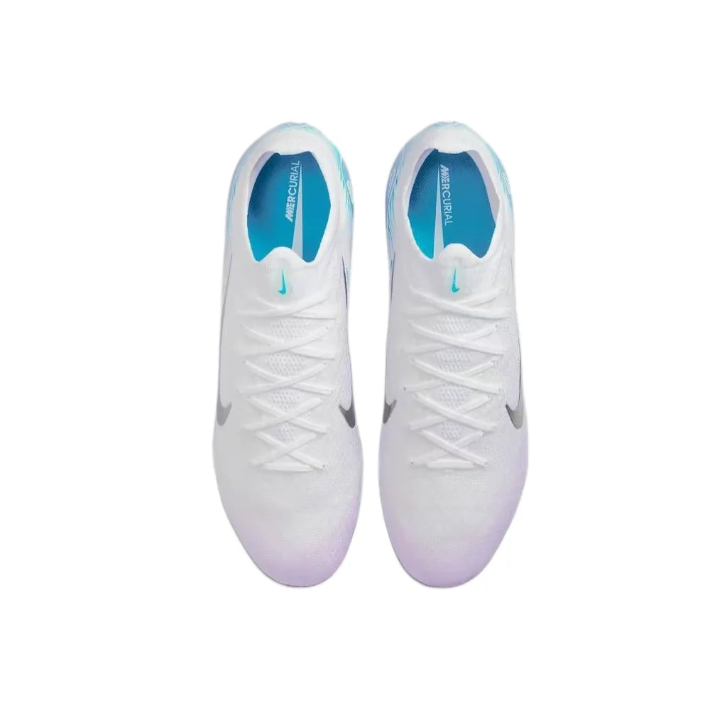Nike Mercurial Vapor 16 Elite LV8 Soft, Breathable,Versatile,Durable,and Cushioned Soccer Cleats for Men – White/Blue HV4887-100