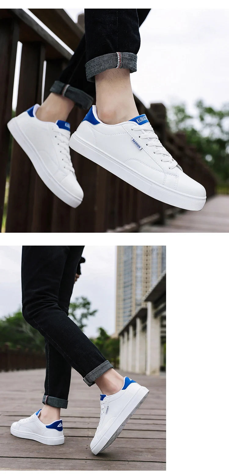 Scarpe casual da skateboard da uomo, scarpe bianche per il tempo libero all’aperto, sneakers traspiranti da camminata, scarpe basse, scarpe da uomo 39-48