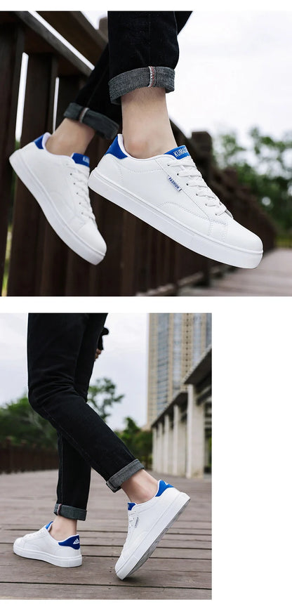 Scarpe casual da skateboard da uomo, scarpe bianche per il tempo libero all’aperto, sneakers traspiranti da camminata, scarpe basse, scarpe da uomo 39-48