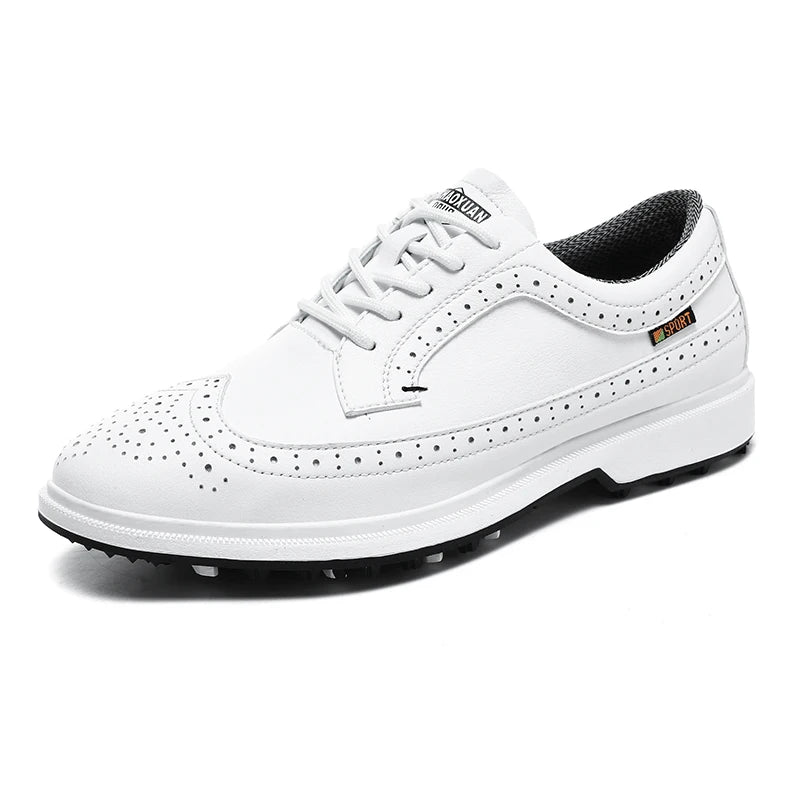 Professional Golf Shoes Men High-Quality Leather Breathable Sports Shoes Golf Competition Training Shoes Plus Size Shoes 39-47#