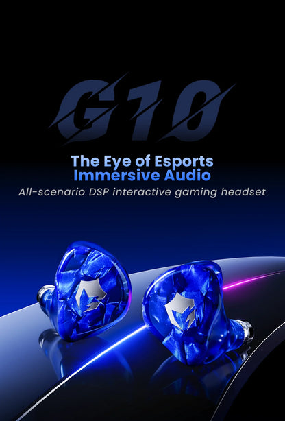 Auriculares gaming HiFi con cable EPZ G10 – Monitores intraaurales Type-C y 3.5mm con DAC, aislamiento de ruido, cable desmontable y micrófono