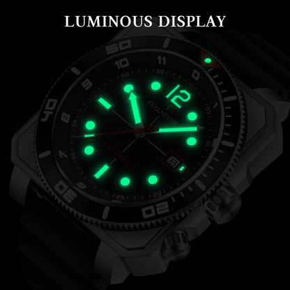 Orologio subacqueo automatico FeelNever 8215 da uomo, super luminoso, in acciaio 316, con vetro zaffiro, orologio sportivo meccanico maschile