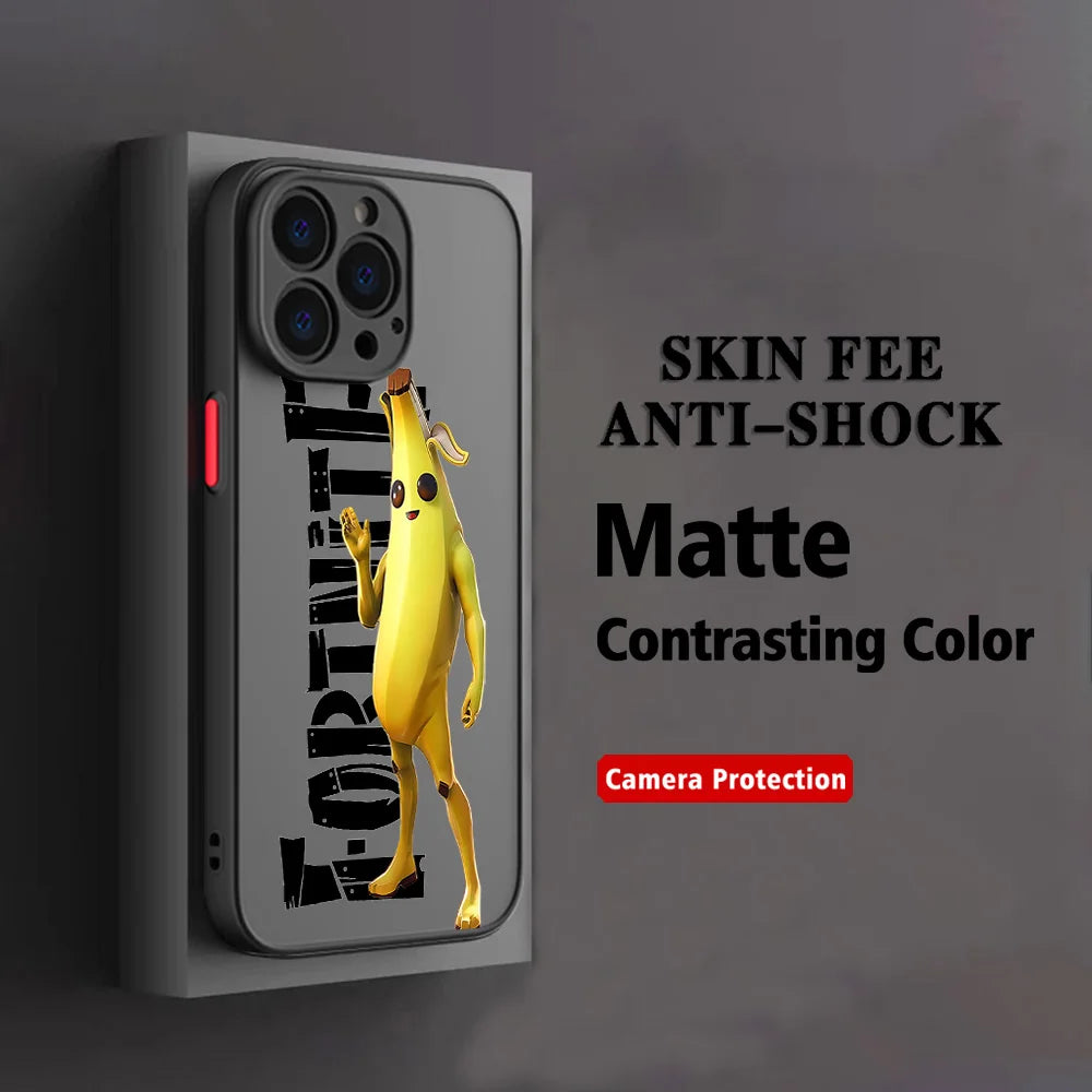 Capa para Telemóvel Hot Game F-Fortnites para Xiaomi Redmi Note 14 13 12 12S 11 11S 10 10S 9T 9S 8 7 Pro Plus 4G 5G, Tampa Traseira Transparente Mate