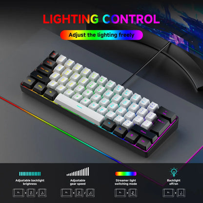 2026 New Best-Selling Portable Wired Mini-Mechanical Keyboard K61 Mini-Keyboard, Suitable For Playing Games, Compact And Conveni