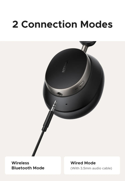 Auriculares inalámbricos UGREEN Studio Pro con ANC de 48dB – Auriculares circumaurales Bluetooth 6.0 Hi-Res LDAC con 120H de autonomía
