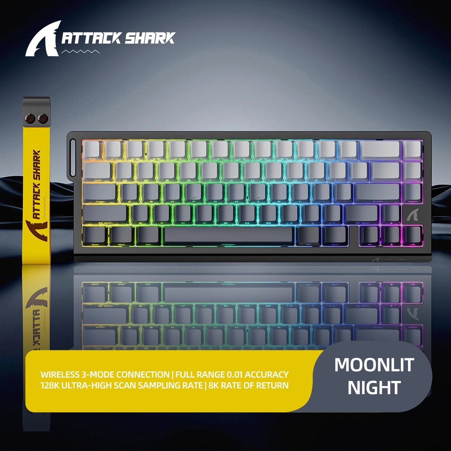 Teclado gaming magnético ATTACK SHARK X68HE X68PRO HE y FREEWOLF F68 con cable F68Pro inalámbrico para gaming profesional, activación rápida de 0.01mm