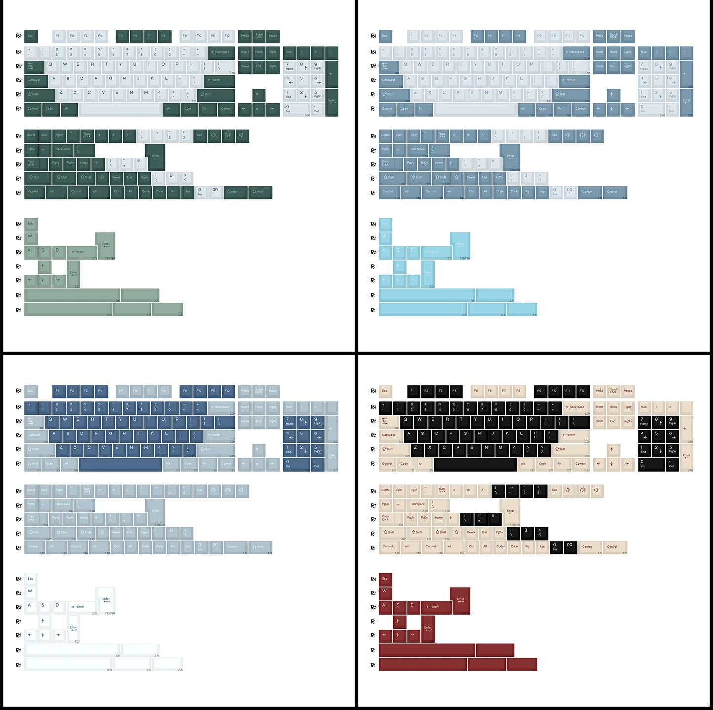 KBDiy GMK MarrsGreen Keycap tasti profilo Cherry Double Shot PBT ISO per kit tastiera meccanica gamer DIY Gaming Point KeyCap
