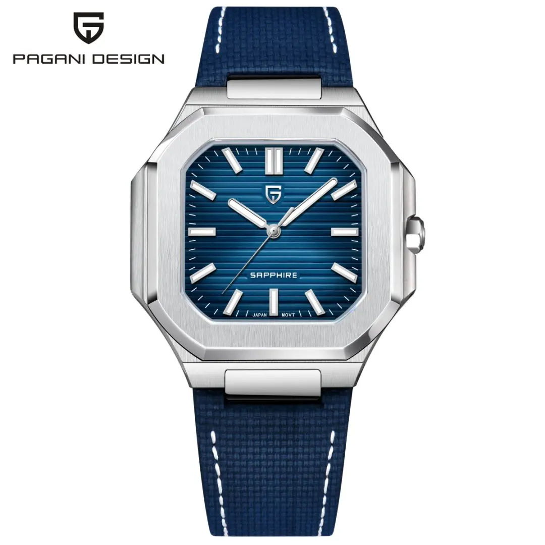 PAGANI DESIGN New V2 Men's Square Quartz Watch Top Luxury Brand Sports Waterproof Sapphire Stainless Steel Quartz Watch