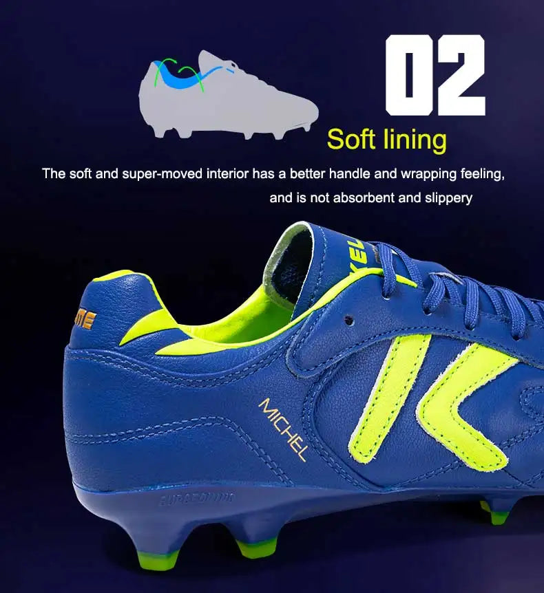 KELME FG nogometne kopačke Originalne tenisice od goveđe kože za muškarce Profesionalne za travu Protuklizne sportske trenažne nogometne kopačke ZX80011018