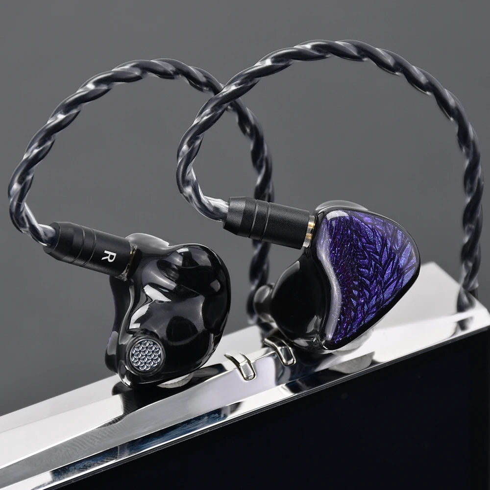 Celest Wyvern Black In-Ear Monitor Wired IEM Gaming Earbuds with Microphone HiFi Bass 10mm Driver Detachable Cable