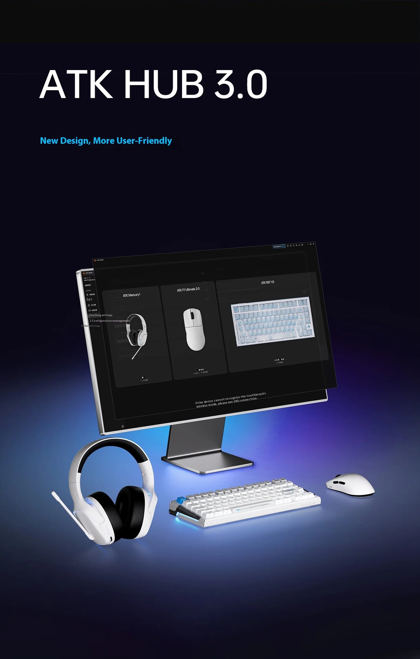 Ratón gaming inalámbrico trimodo ATK F1 V2 Ultra MAX PAW3950, doble 8K, ligero y ergonómico, ratón esports, accesorio personalizado para PC
