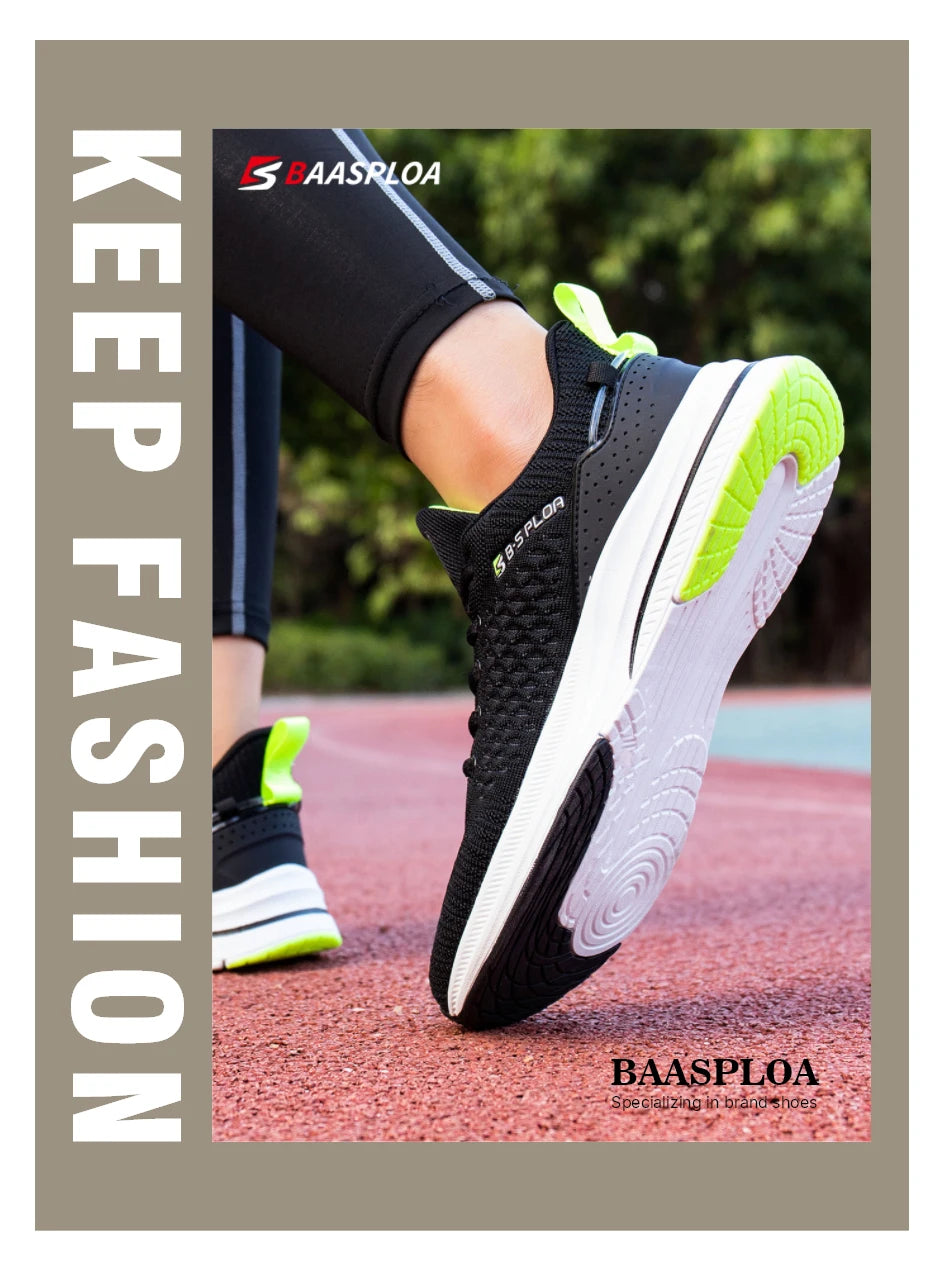 Baasploa Scarpe da running uomo nuove in mesh traspirante, sneakers sportive taglie forti 41-48, scarpe casual classiche da uomo antiscivolo per outdoor, comfort elevate