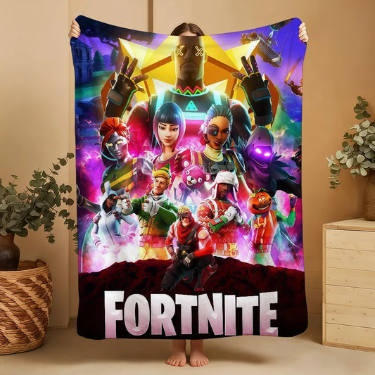 Blanket Throw Super Cosy Plush Living F-FORTNITES-ES Game Room Sofa Couch Childish Birthday Gifts
