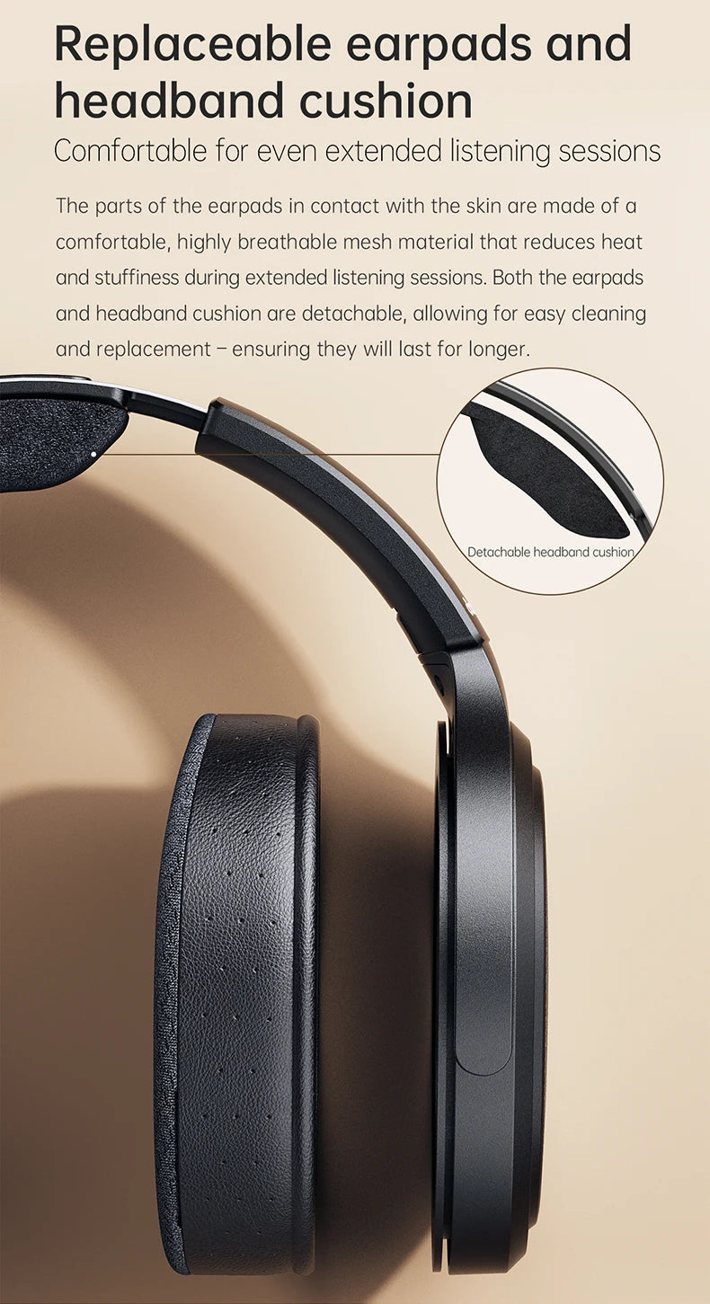 Cuffie audiophile planari magnetiche FiiO JT7 – Headset HiFi cablato over-ear con driver 95x86mm, archetto regolabile, cavo 4.4mm/3.5mm