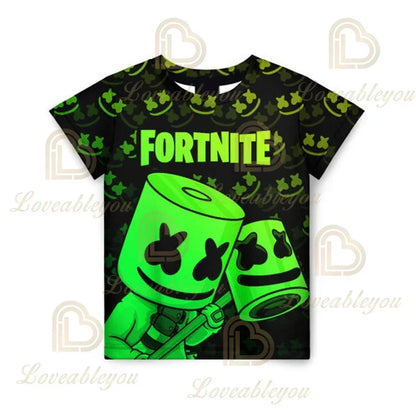 Camiseta 3D Battle Royale Fortnite, camisetas para hombres y mujeres, niños y niñas, tops de dibujos animados Victory, ropa para adolescentes, camisetas y tops infantiles de héroes de videojuegos