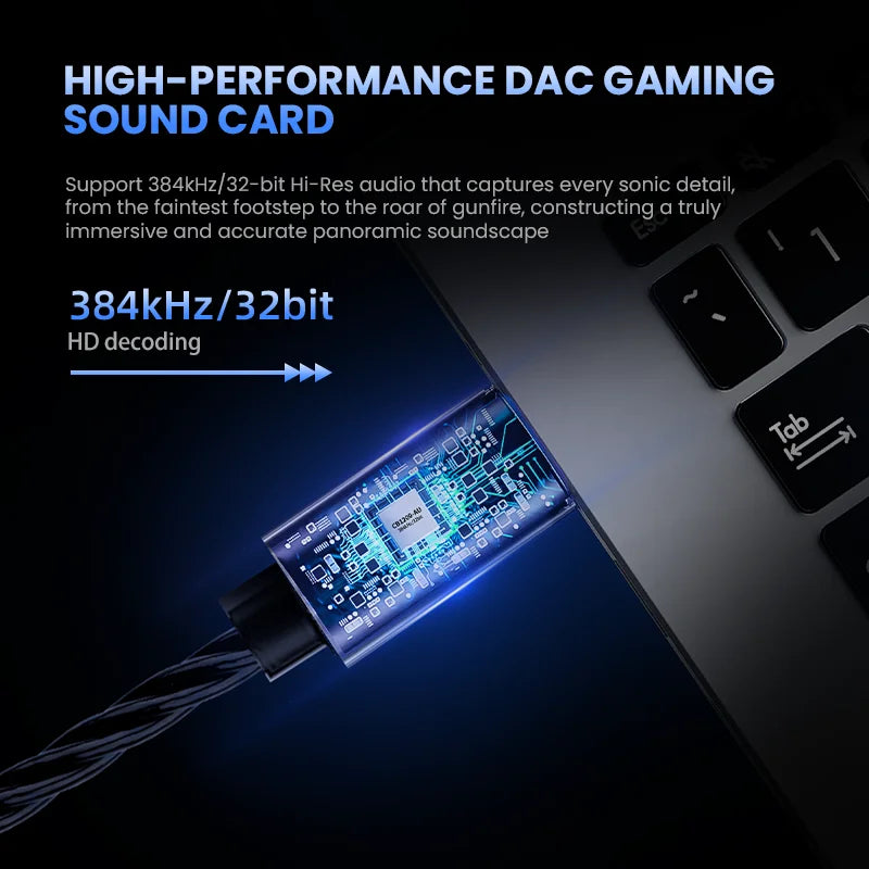 Auriculares gaming HiFi con cable EPZ G10 – Monitores intraaurales Type-C y 3.5mm con DAC, aislamiento de ruido, cable desmontable y micrófono