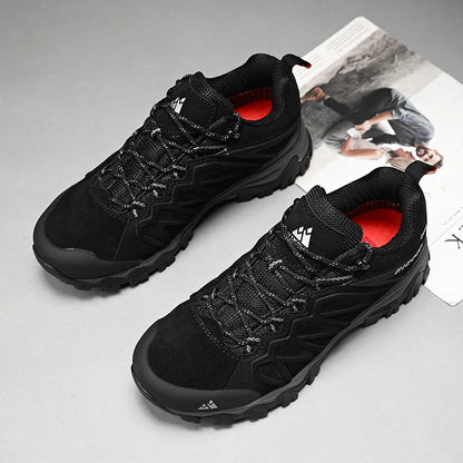 HIKEUP Scarpe da trekking in pelle di alta qualità, resistenti, da outdoor sportivo, da uomo, con lacci, per escursionismo, arrampicata e caccia