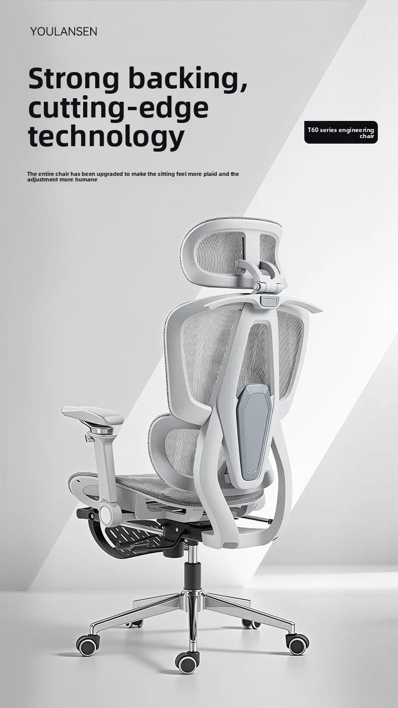 Silla ergonómica minimalista portátil con reposabrazos 10D, silla para ordenador, silla de oficina, silla de estudio, silla gaming, resistente a la gravedad y duradera