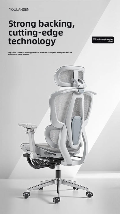 Silla ergonómica minimalista portátil con reposabrazos 10D, silla para ordenador, silla de oficina, silla de estudio, silla gaming, resistente a la gravedad y duradera