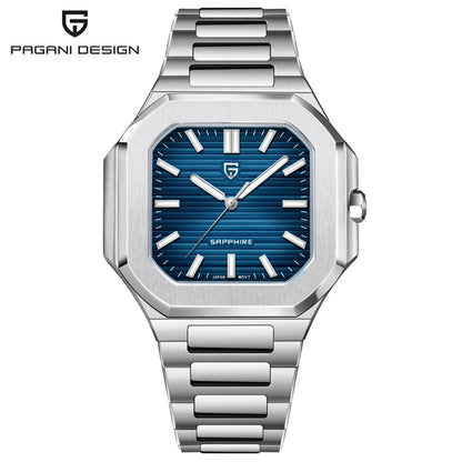PAGANI DESIGN New V2 Men's Square Quartz Watch Top Luxury Brand Sports Waterproof Sapphire Stainless Steel Quartz Watch