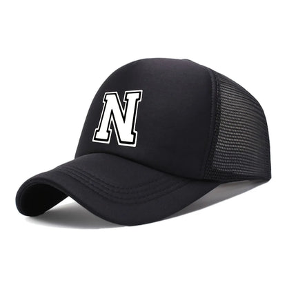 [26-Letter Trendy Baseball Cap] Kids' Lightweight Cap |  Featuring a 26-Letter Truck Driver Design, Perfect for Sun Protection