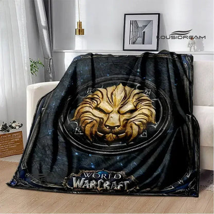 Печатно одеяло Game World of Warcraft, пикник одеяло, топло фланелено одеяло, домашно спално бельо, одеяла за легла, подарък за рожден ден