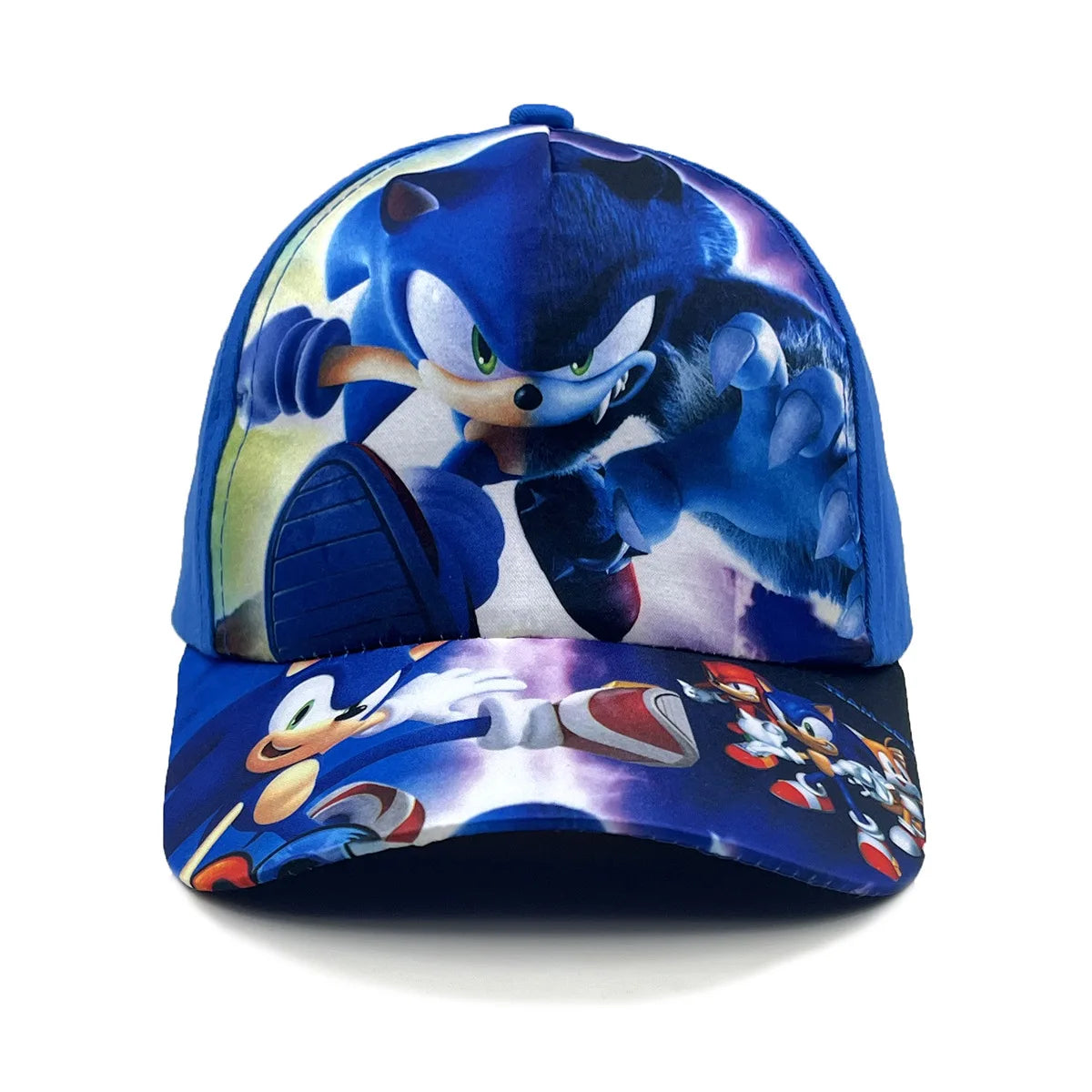 50–54 см Детска бейзболна шапка с мотиви от анимационния сериал „Sonic“ – аниме таралеж ShadowTails и Knuckles – шапка за слънцезащита, аксесоар, подарък