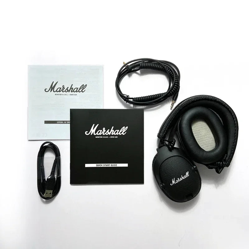 Marshall MONITOR II A.N.C. Cuffie wireless con cancellazione del rumore – Headset Bluetooth premium over-ear con bassi profondi, microfono e audio gaming