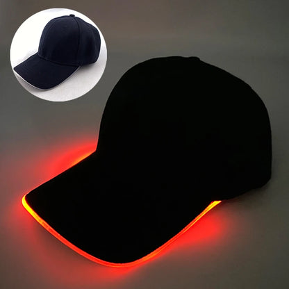 Adult Hat Led Optical Fibre Cap Hip Hot Hat NightClub Concert Masquerade Outdoor Fun Event Supplies Rap Summer Hat